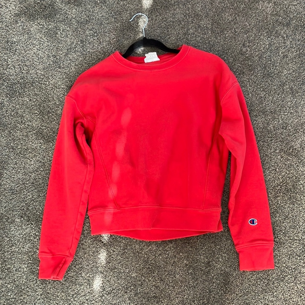 Red champion crew neck